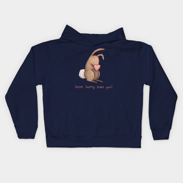 Some Bunny Loves You Kids Hoodie by Sophie Corrigan